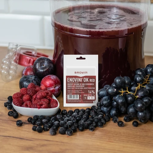 Enovini® OK RED - vinfremstillingsgær der reducerer syreindhold 7 g - 5