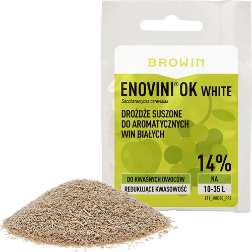 Enovini® OK WHITE - vinfremstillingsgær der sænker syreindhold 7 g - 3