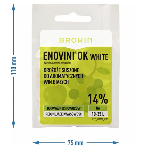 Enovini® OK WHITE - vinfremstillingsgær der sænker syreindhold 7 g - 5