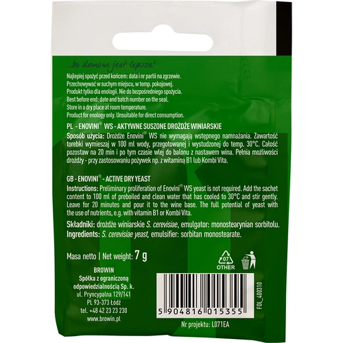 Enovini® WS vingær, 7 g - 2