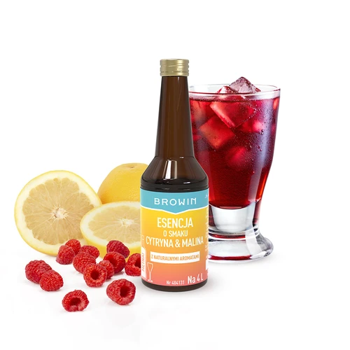 Essens med citron-hindbær smag - 40 ml, til 4L - 3