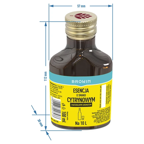 Essens med citronsmag med naturlig aroma til 10 L - 100 ml - 6