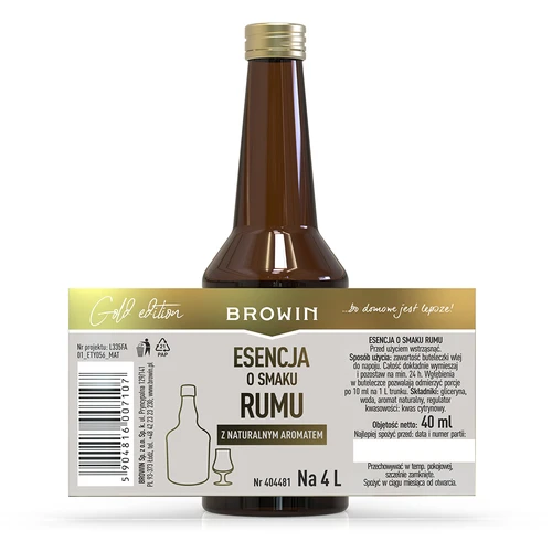 Essens med romsmag til 4 L - 40 ml - 6
