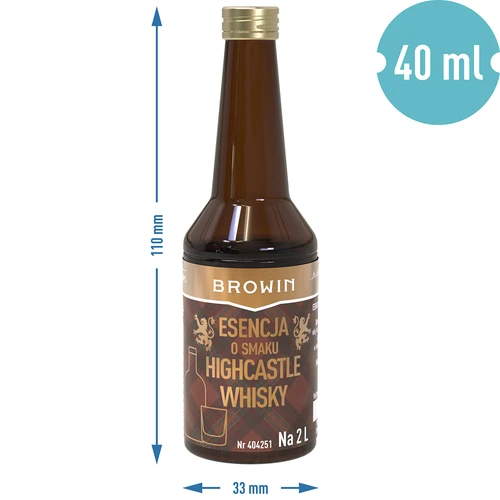 Essens med smag af Highcastle Whisky til 2 L - 40 ml - 7