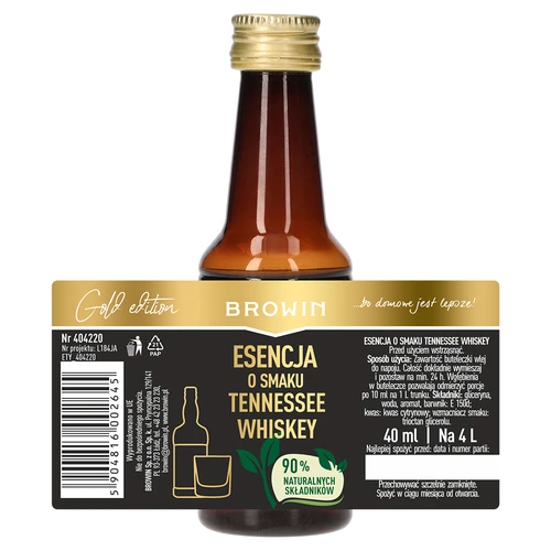 Essens med smag af Tennessee whiskey til 4 L - 40 ml - 7