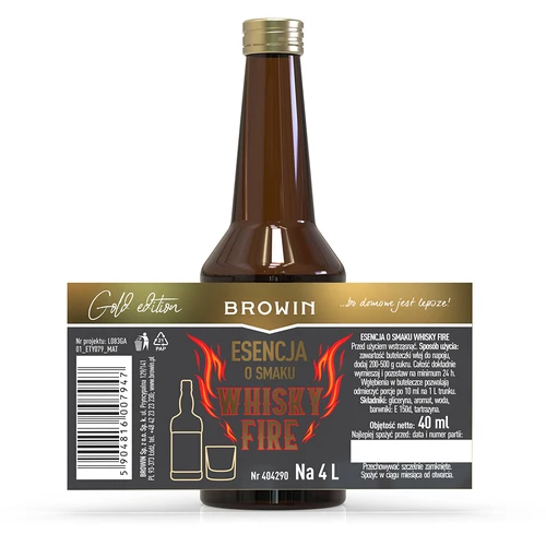 Whisky Fire-essens til 4 L, 40 ml - 4