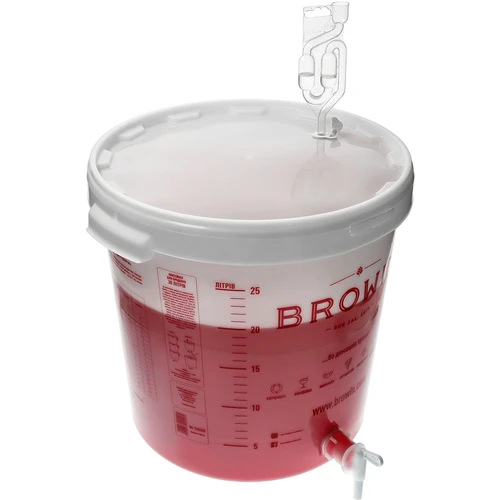 Fermenteringsbeholder 30 L med låg, hane og rør UA - 12