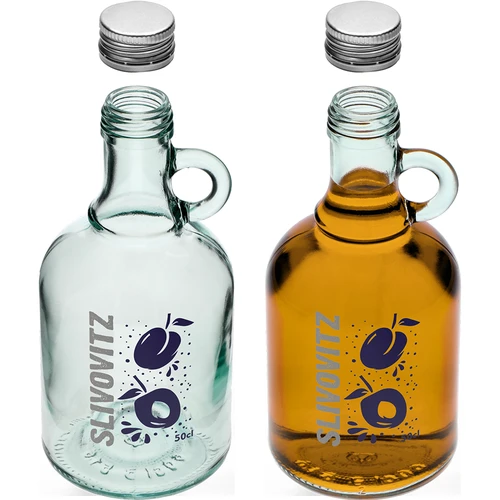 Flaske 0,5 L med låg og 2-farvet tryk Slivovitz - 4 stk. - 5