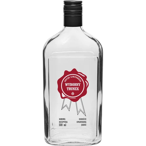 Flaske 500 ml med skruelåg, tryk „Wyborny Trunek”, 1 stk.