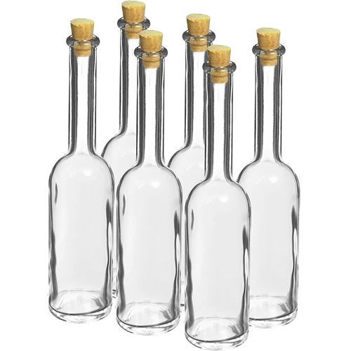 Flaske til likør 100 ml 6 stk. + 6 propper