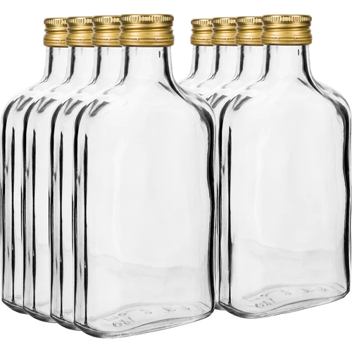 Flaske til likører lommelærke 100 ml+ skruelåg 8 stk. - 2