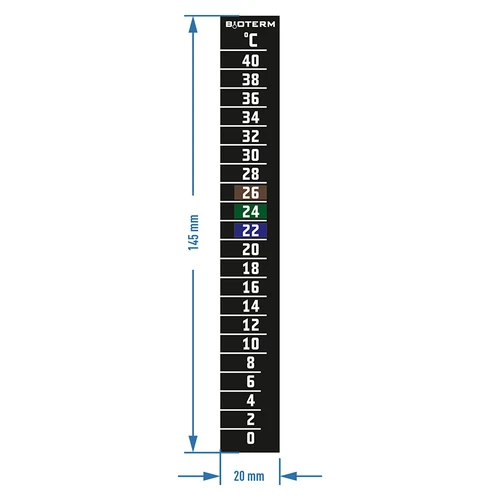 Flydende krystal termometer (0°C til +40°C) 15cm - 2
