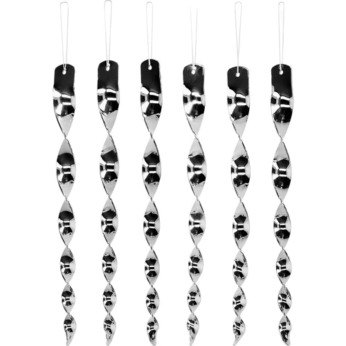 Fugleskræmmer – reflekterende spiraler i sølvfarve, 6 stykker