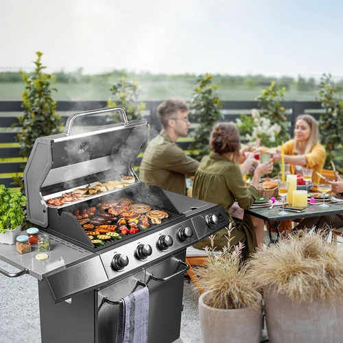 Gasgrill dragON BBQ201, 18,8 kW, sølv - 3