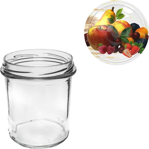 Glas 350 ml med farvet låg - 6 stk. - 5