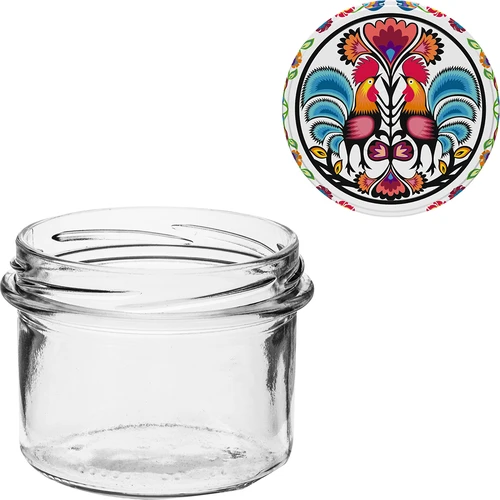 Glas TO 235 ml med farvet låg fi82 - 6 stk. - 6