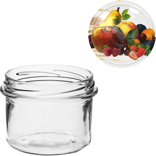 Glas TO 235 ml med farvet låg fi82 - 6 stk. - 7