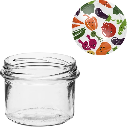 Glas TO 235 ml med farvet låg fi82 - 6 stk. - 9