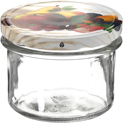 Glas TO 235 ml med farvet låg fi82 - 6 stk. - 2