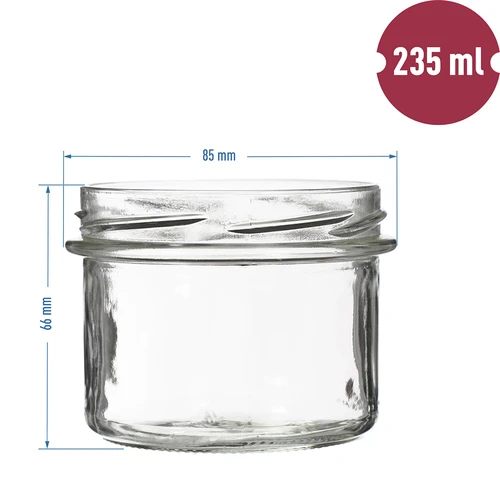 Glas TO 235 ml med farvet låg fi82 - 6 stk. - 5