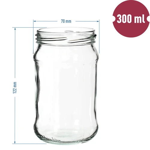Glas TO 300 ml med gyldent låg fi 66 - 6 stk. - 6