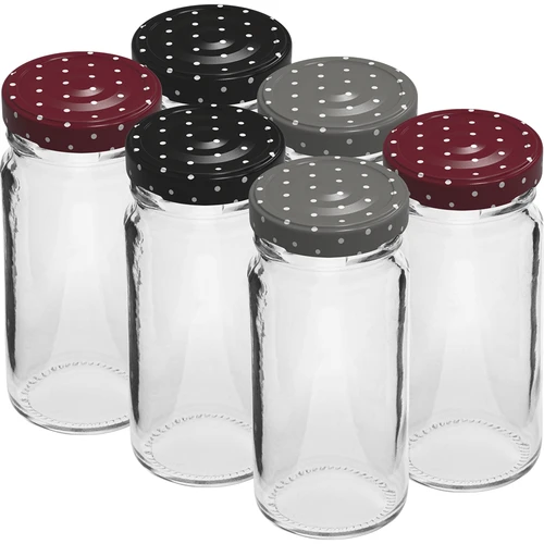 Glas TO 90ml med farvet låg fi43 - 6 stk.