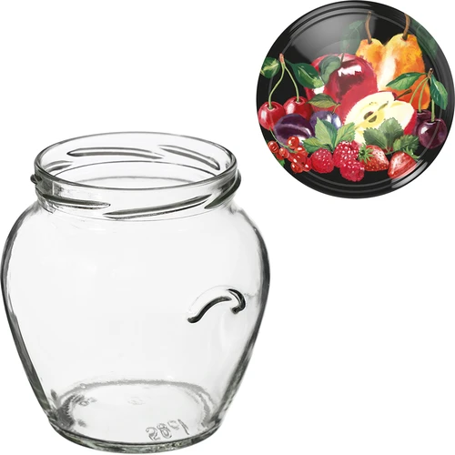 Glas TO Amfora 580 ml med farvet låg fi82/6-6stk. - 8