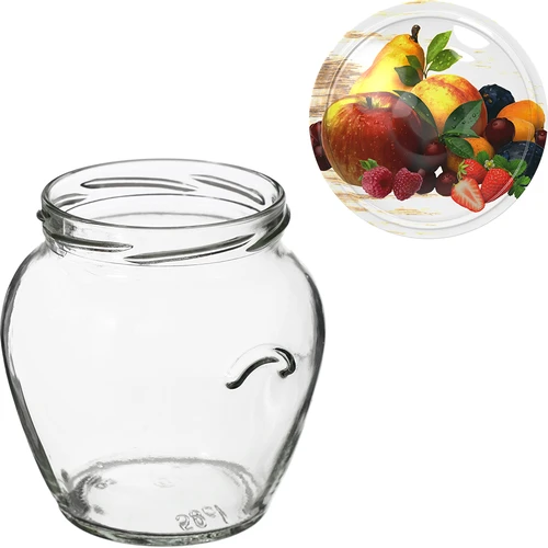 Glas TO Amfora 580 ml med farvet låg fi82/6-6stk. - 7