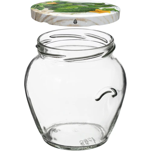 Glas TO Amfora 580 ml med farvet låg fi82/6-6stk. - 3