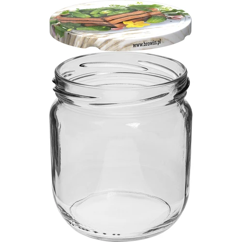 Glas TO Gurken 425 ml med farvet låg fi 82/6 - 6 stk. - 2