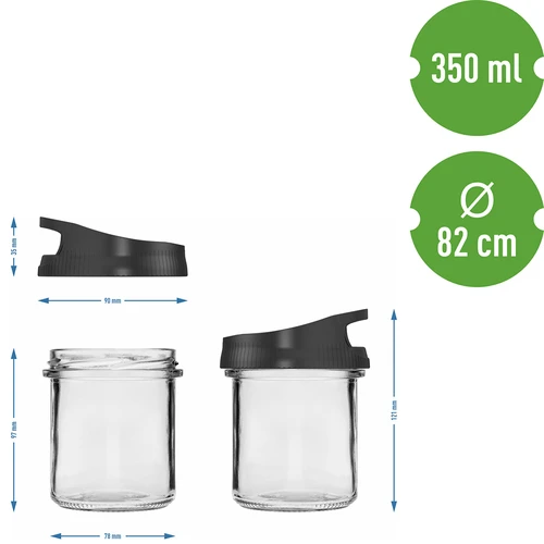 Glasbeholder 350 ml, med låg til ophængning - 5