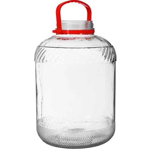 Glaskrukke 15 L med plastiklåg