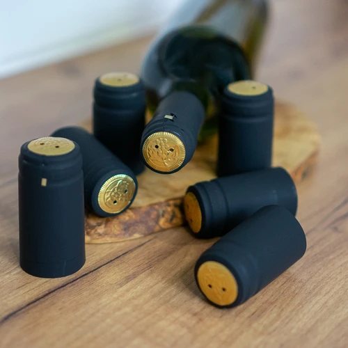 Hætter med perforering sort fi31mm 100stk. - 2