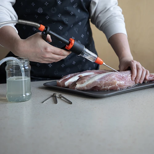 Halvautomatisk pølsemageri injektionssprøjte med nålesæt og slange - 11