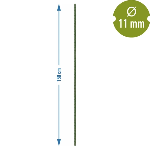 Havepinde Bioogród – belagt stål, 1,5 m, fi 11 mm, 10 stk. - 3