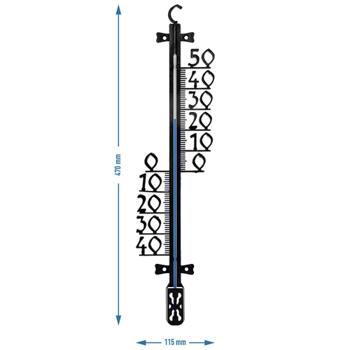Havetermometer (-40 til +50°C), 47cm - 3