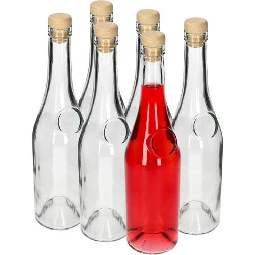 Herbowa-flaske 500 ml med svampeformet naturkorkprop, 1 stk. - 8