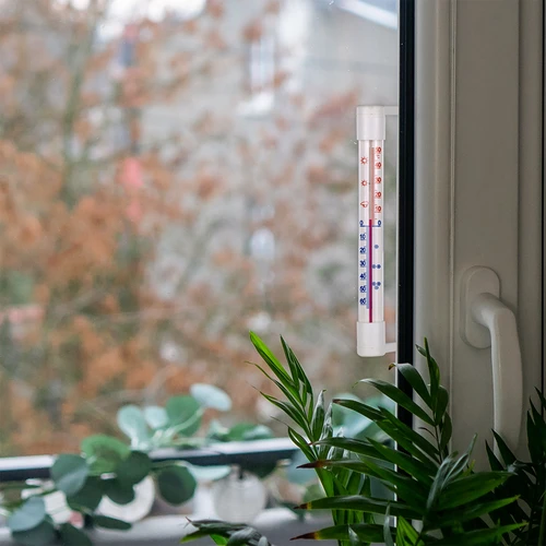 Hvidt udendørs termometer (-50°C til +50°C) 18cm - 7