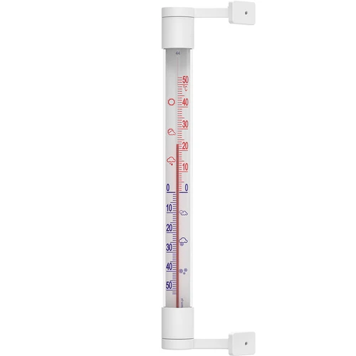 Hvidt udendørs termometer (-50°C til +50°C) 22cm