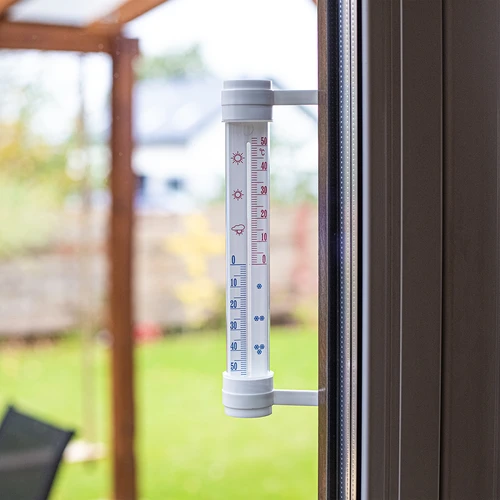 Hvidt udendørs termometer (-50°C til +50°C) 27cm - 2