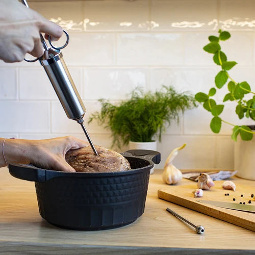 Injektor af rustfrit stål 60 ml + 2 nåle - 14