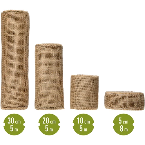 Jute bånd 10 cm/5 m - 16