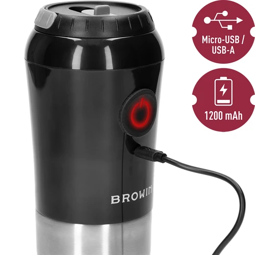 Kaffekværn - elektrisk, kværn, med brygger og kop - 10