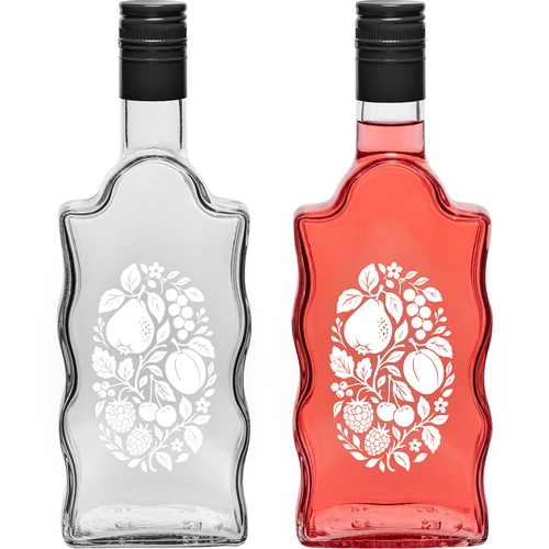 Klasztorna-flaske 500 ml med skruelåg og tryk »Frugter« mønster 1 - 3