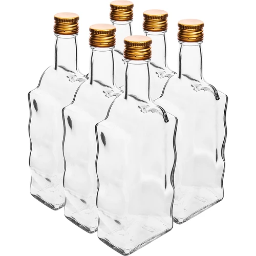 Klosterflaske 500 ml, med låg, hvid - 6 stk.