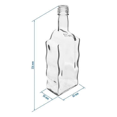 Klosterflaske 500 ml, med låg, hvid - 6 stk. - 4