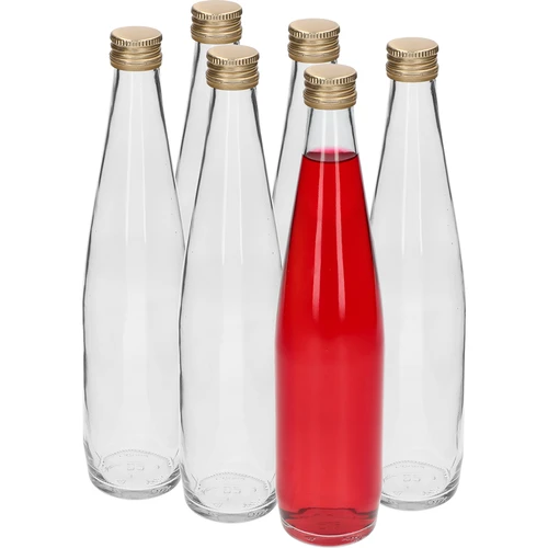 Klubowa-flaske 500 ml med gyldent skruelåg, sæt med 6 stk. - 3