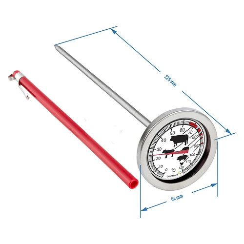 Køkkentermometer med grafik (0°C til +120°C) 21,0cm - 2