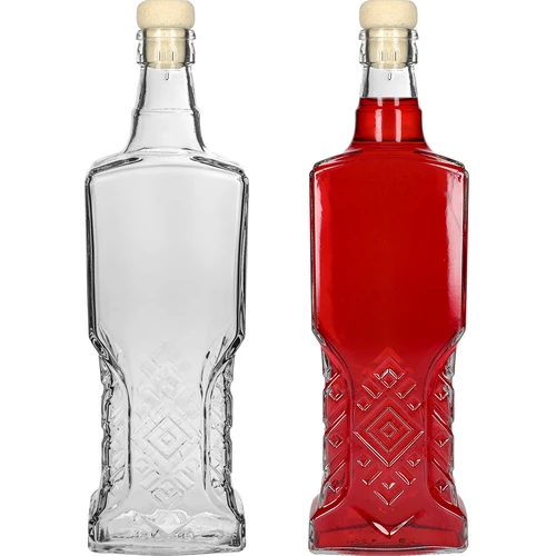 Kredensowa 500 ml flaske med korkprop - 4