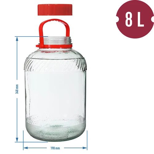 Krukke 8 L med plastiklåg - 6